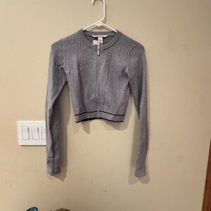 Victoria’s Secret Luxe cable knit zip up sweater